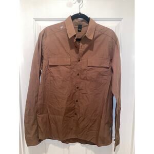AlphaTauri Button Shirt  Brownish Green L/S Flap Pockets WOSKA V1.Y4.01 Mens L